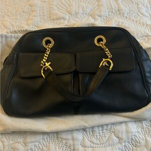 Elegant Black Leather Handbag